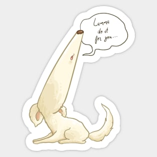 Borzoi Dog Howling Sticker